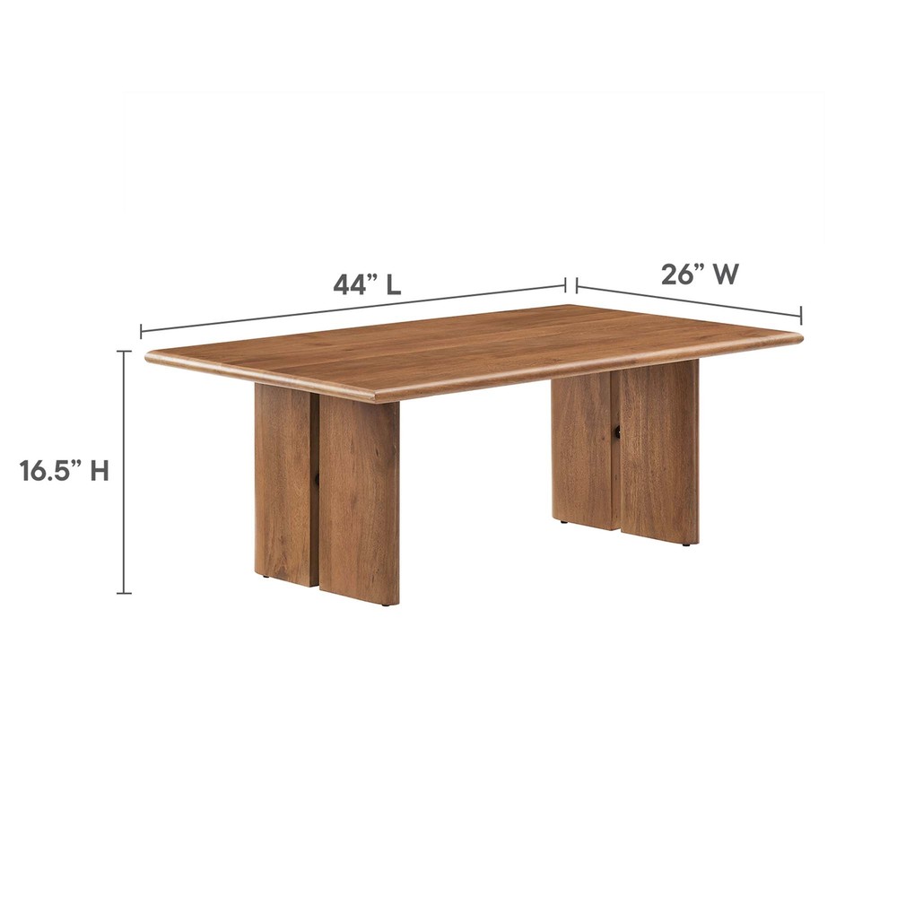 Amistad Wood Coffee Table in Walnut