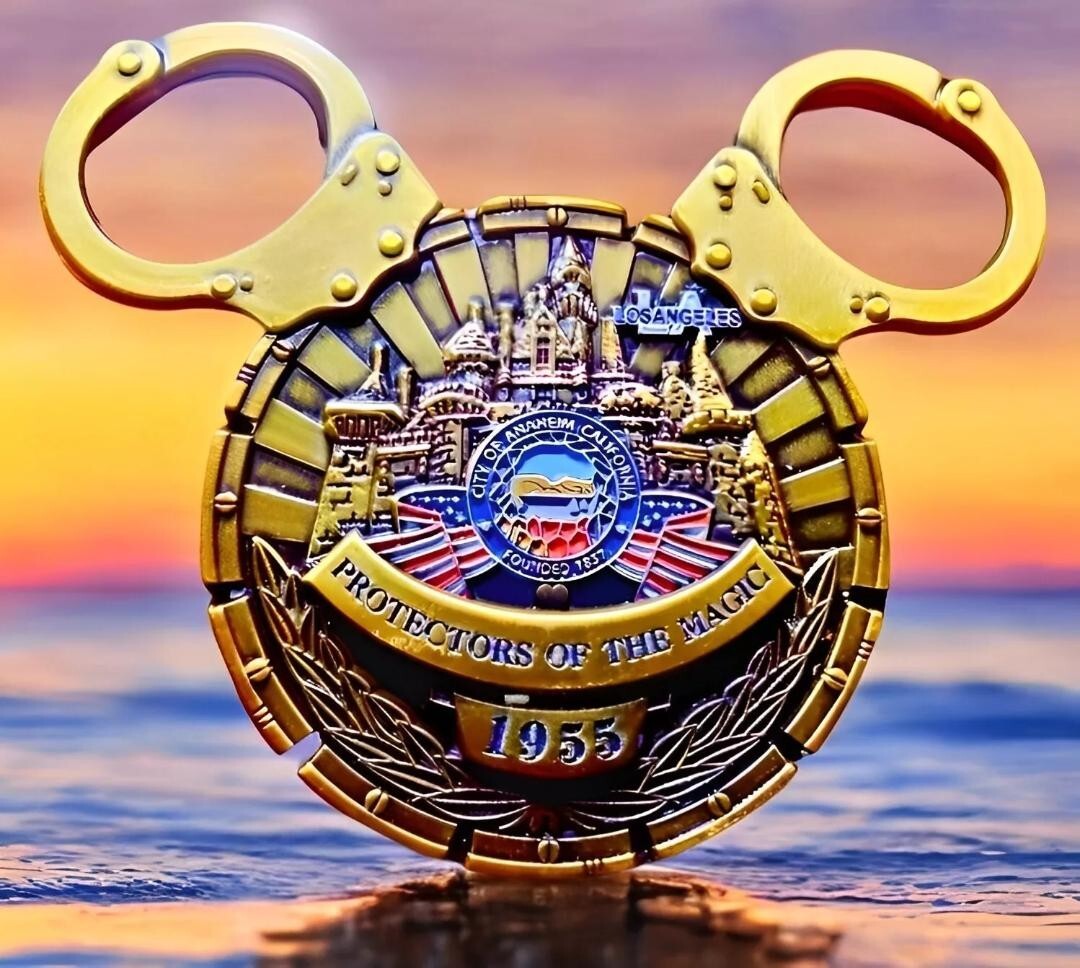 🔥U.S. Secret Service Disneyland Anaheim Office Gold Black Mickey Challenge Coin