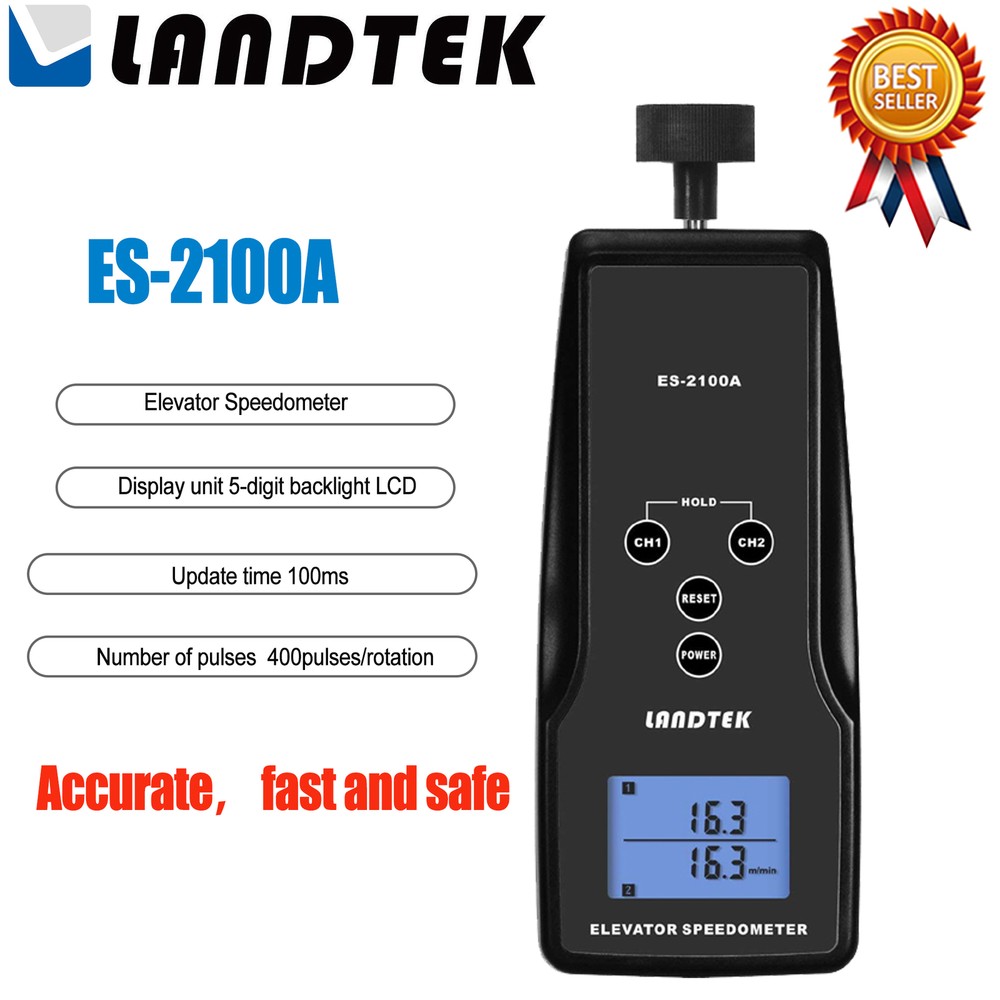 LANDTEK ES-2100A Speedometer Two Measurement Value (CH1/CH2)✦Kd