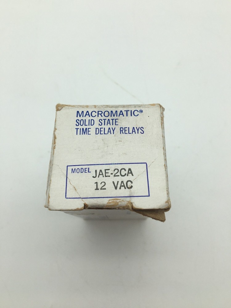 Macromatic JAE-2CA Solid State Time Delay Relay 8-Pins Plug-In 12VAC - Clear