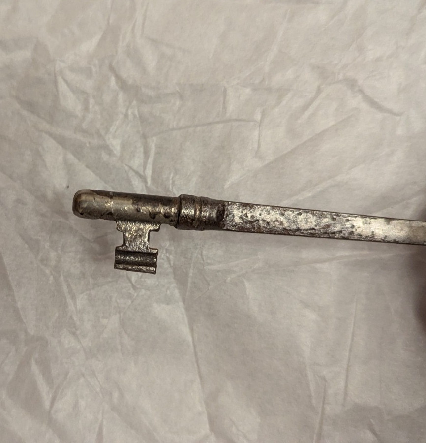 Vintage Hardware Door Lock Skeleton Key Solid Barrel 3.75"