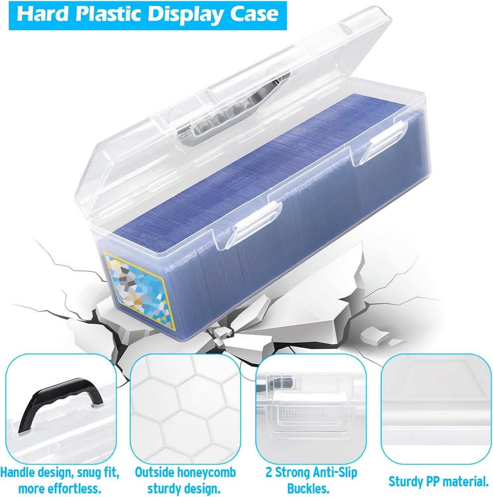 Storage Box for Toploader, Trading Card Storage Box Plastic, Playing Card Case,