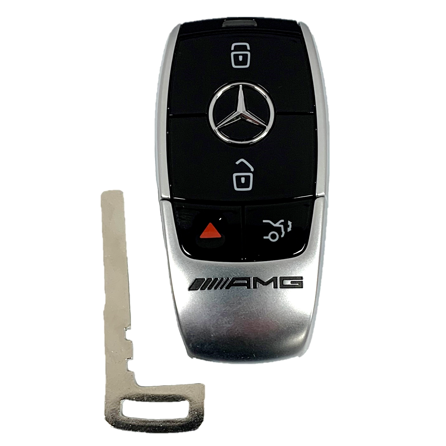 OEM Mercedes Benz AMG Keyless Remote + UNCUT Key IYZ-MS2 (glossy) AMG (SHP4)