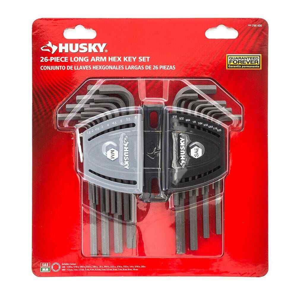 Husky SAE/Metric Long Arm Hex Key Set (26-Piece)