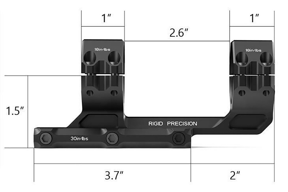Arken Optics Rigid Precision Scope Mount - 34mm 20 MOA