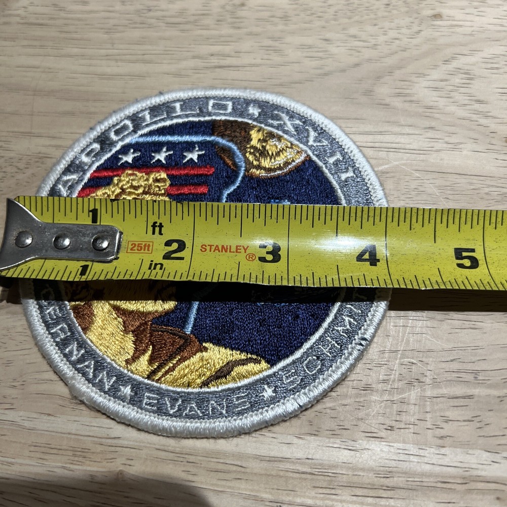 Vtg. Apollo XVII Cernan Evans Schmitt NASA Astronaut Moon Spaceflight 4" Patch