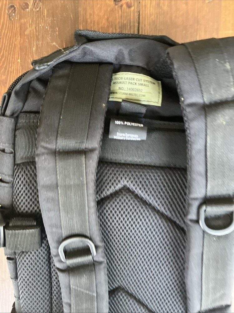 Mil-tec Assault Backpack Small No. 14002602 Black Bag B25