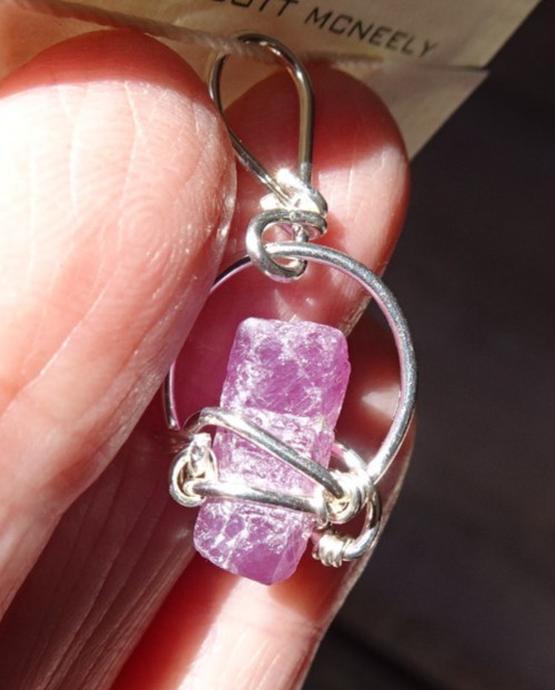 Ruby Crystal Pendant - Maya Canyon - Sterling Silver j3522
