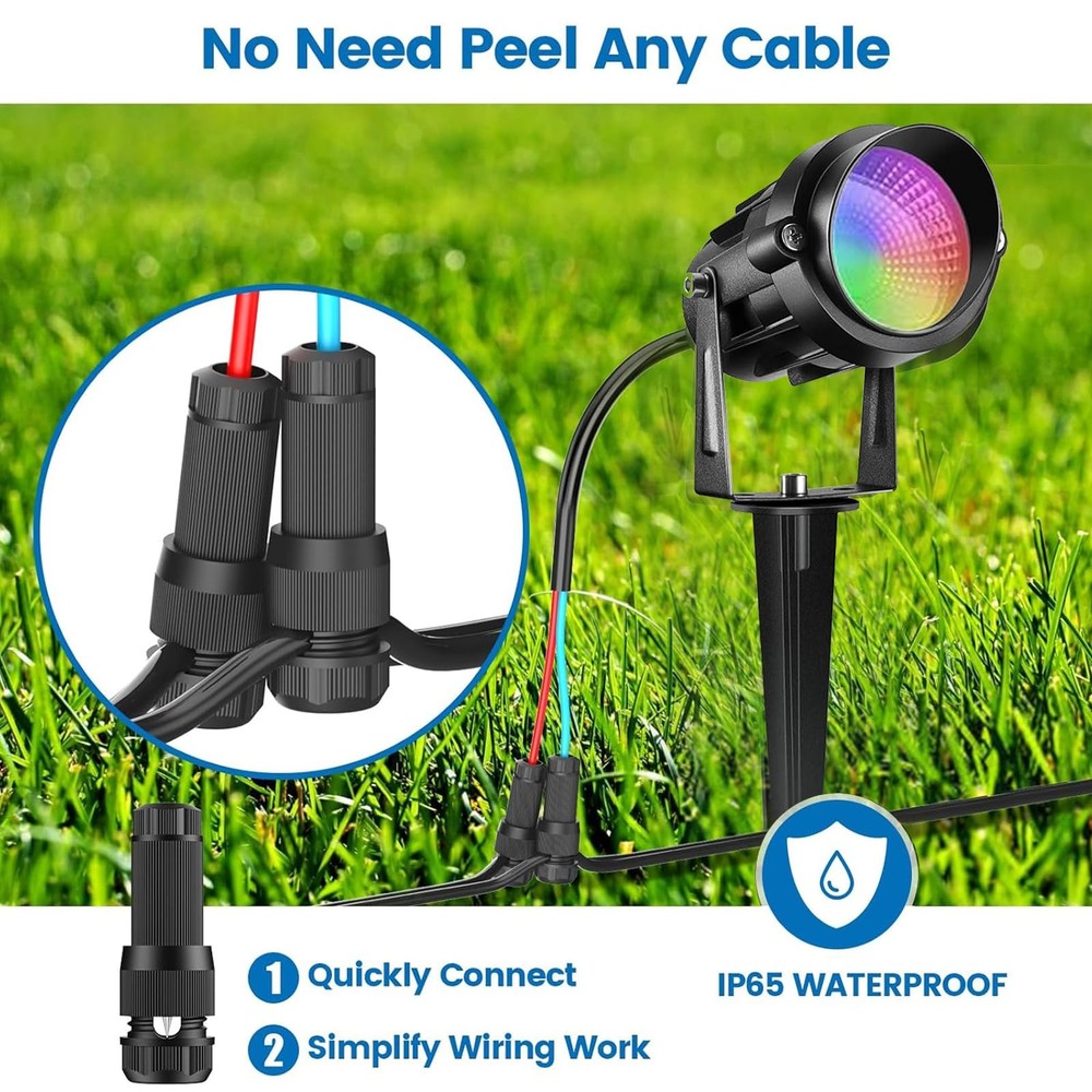 12Pack Low Voltage Fastlock Landscape Lights Cable Connector 12-14 Gauge Wire...