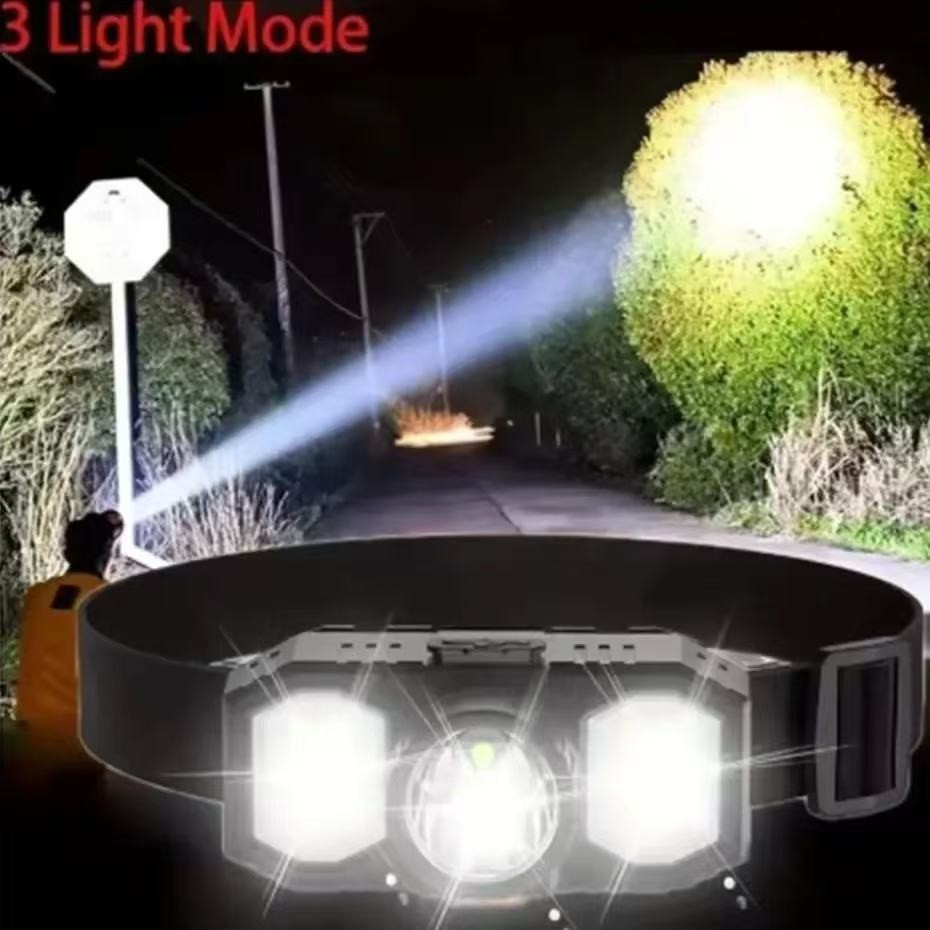 XPE+COB LED Powerful Headlamp USB Rechargeable Camping Head Light Adjustable Lot