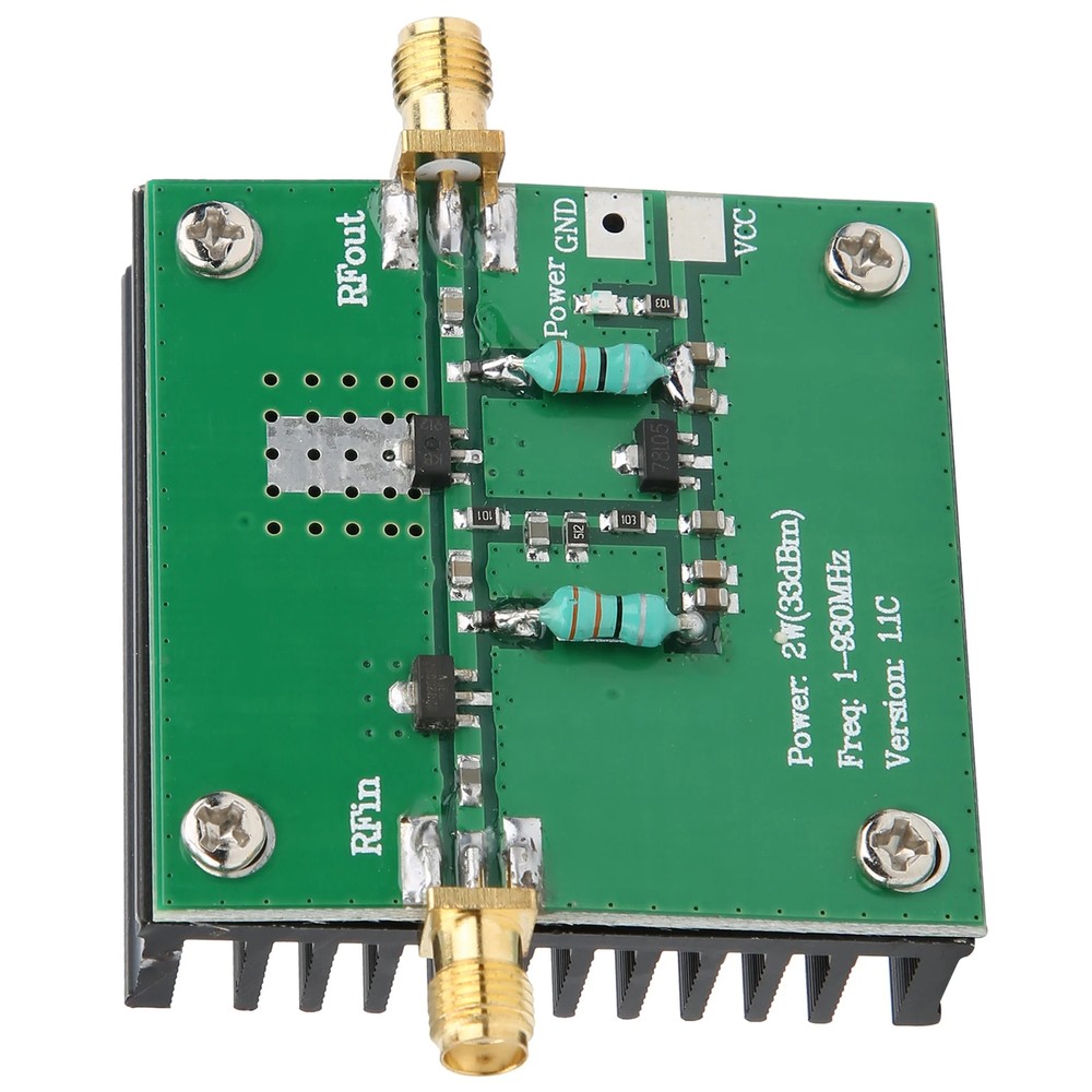 12VDC 2W RF Power Amplifier Wideband Amplification Module 1-930MHz Frequency