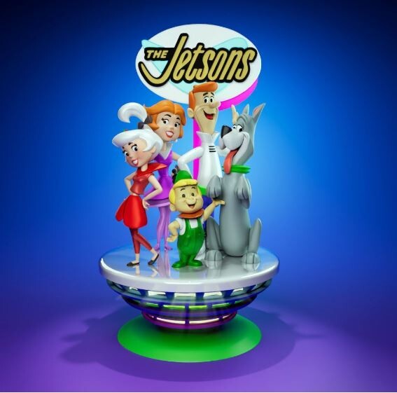 UNPAINTED Jetsons Diorama 3d Printed Model Kit