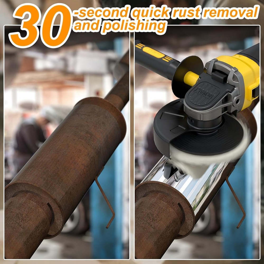 BURMONG 8 Pcs Wool Polishing Wheel & Compound Kit – 5 Buffing Wheels (4-1/2"...