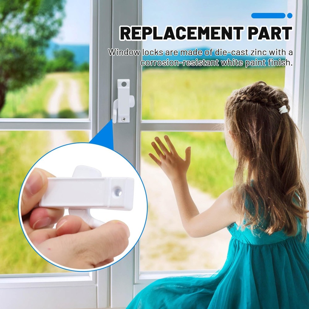 8PCS Windows Lock, Window sash Locks,Window Latch,Window Locks for up and Dow...