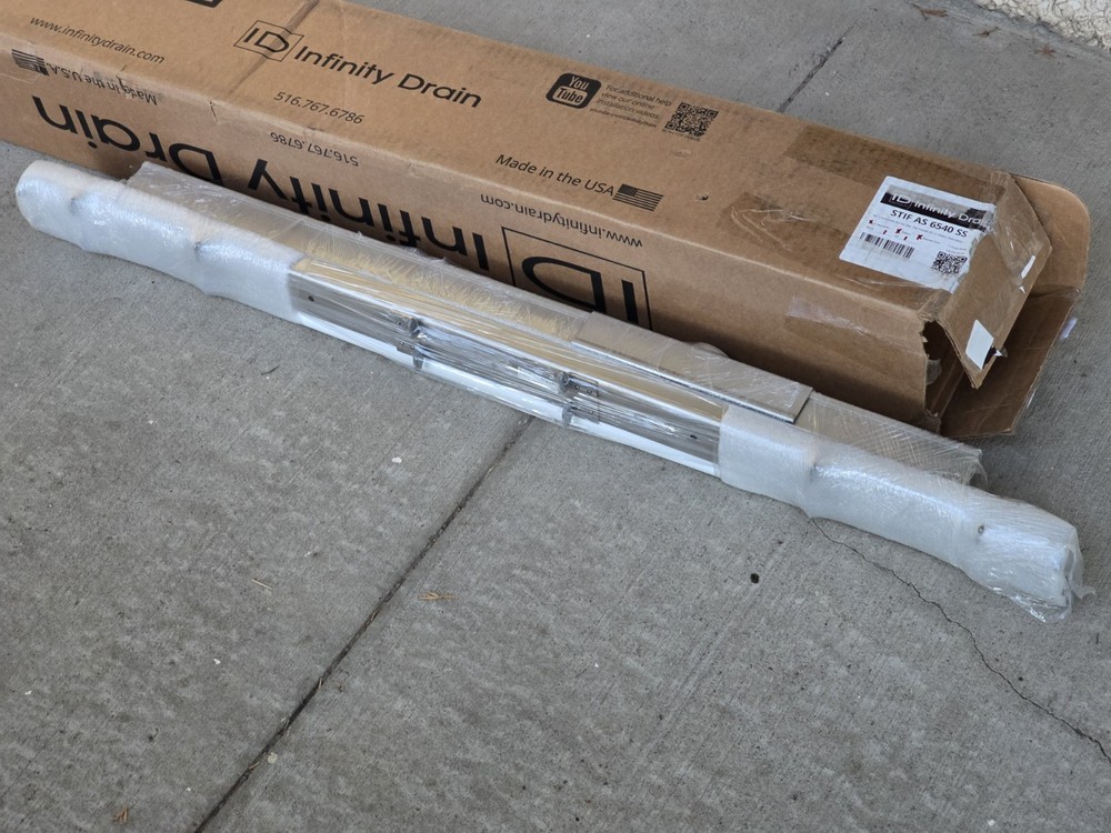 Infinity Drain 40" Linear Tile Insert Frame Kit- Satin Stainless STIF AS 6540 SS