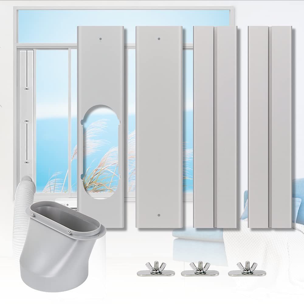 Portable Air conditioner Window Kit, Adjustable Vertical/Horizontal Sliding W...