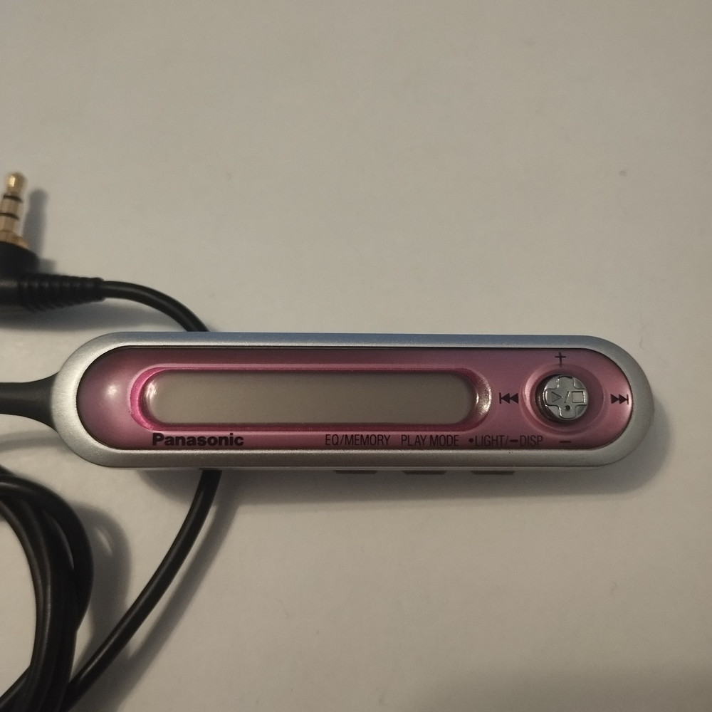 Panasonic Red and Silver Remote Controller For MD Player Jack 3.5 Used