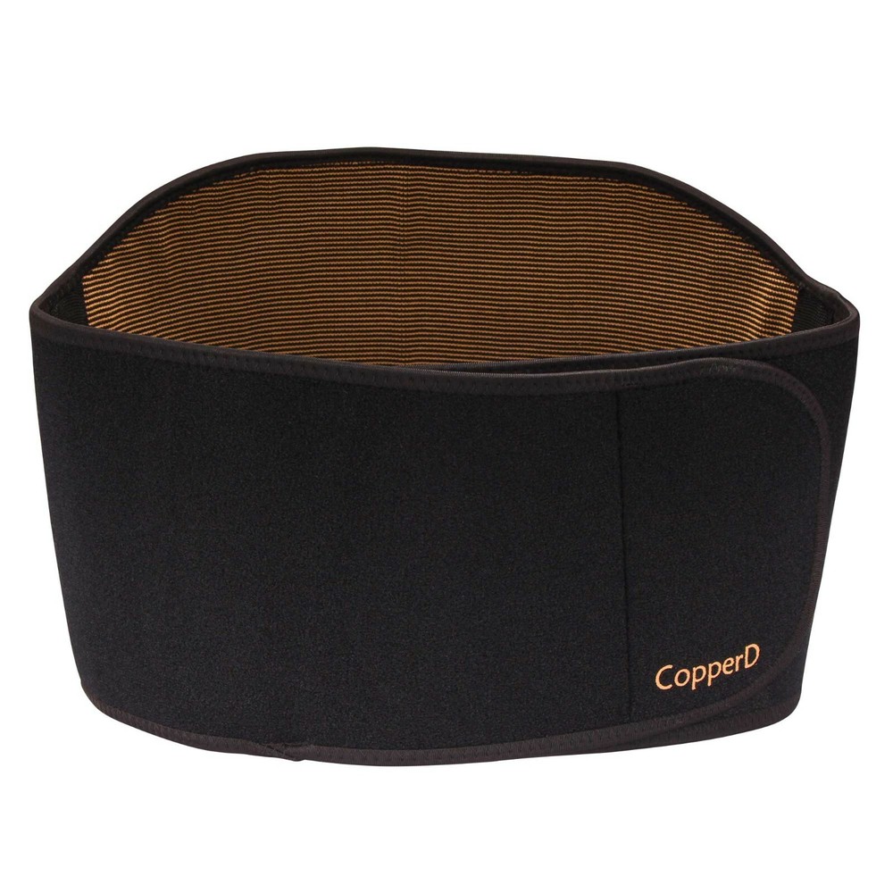 Copper D - Copper Compression Back Brace Wrap - Charcoal and Copper Infused