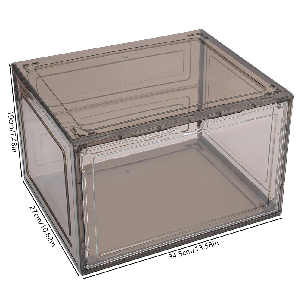 12 Pcs Shoe Storage Box Stackable Shoe Boxes Free Standing Shoe Organizer Case