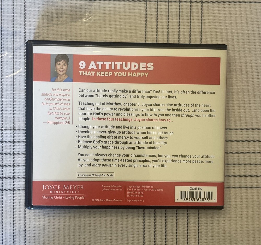 Nine Attitudes That Keep You Happy by Joyce Meyer CD