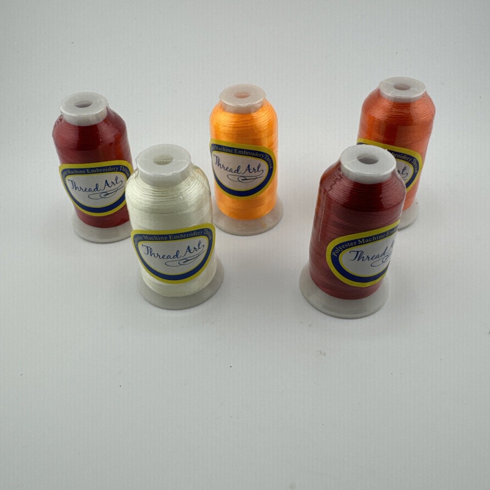 Thread Art Rayon Embroidery Thread 1000M  5 Rolls Assorted