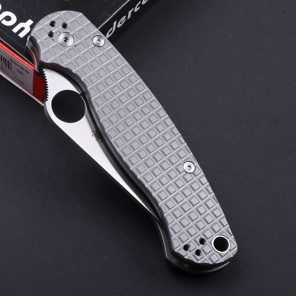 Custom Version Para Military C95 Titanium Handle Pocket Folding Knife Lock Back
