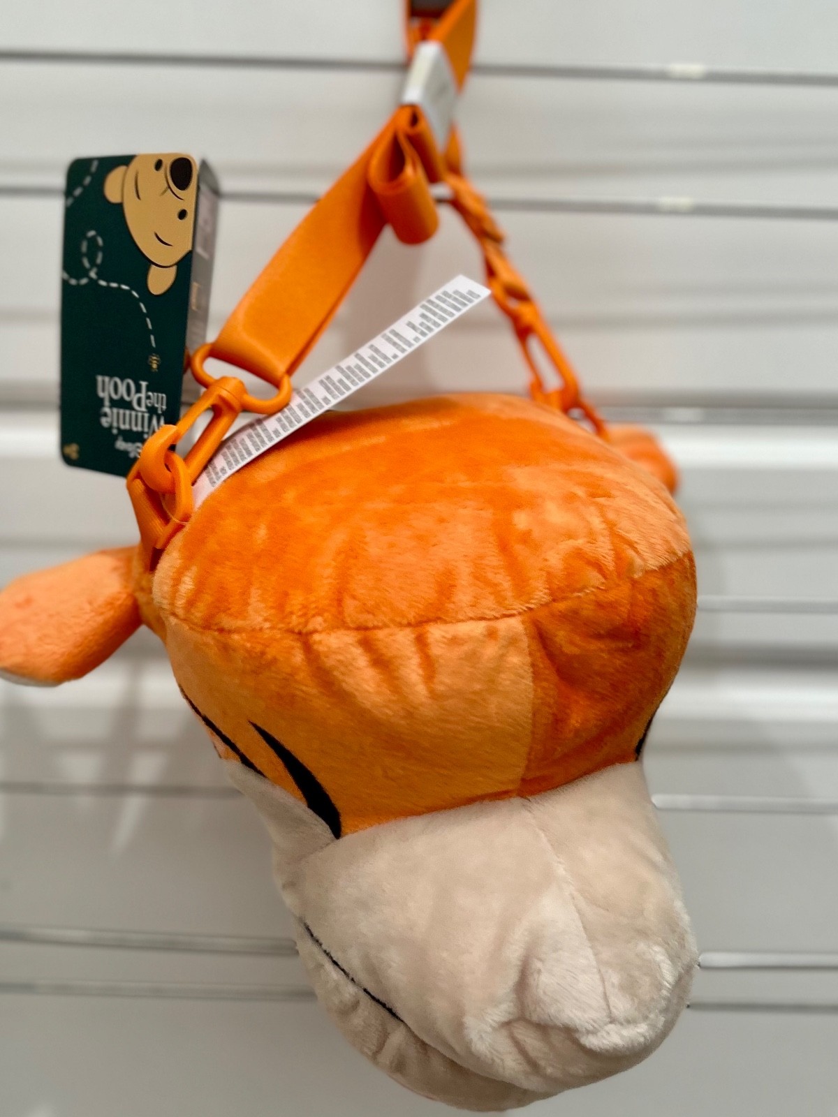 NEW Disney Parks Winnie the Pooh Zipper Purse Crossbody Tigger Head Plush Bag