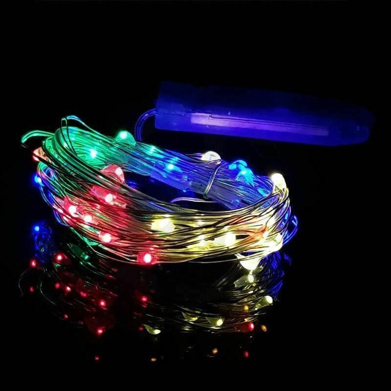 6x 20 LED 2m Waterproof LED MICRO Silver Copper Wire String Fairy Lights Decor