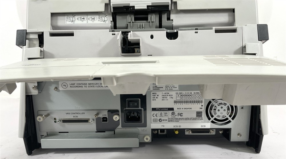 Fujitsu Fi-6670A Color Duplex Document Scanner PA03576-B535 VRS Controller