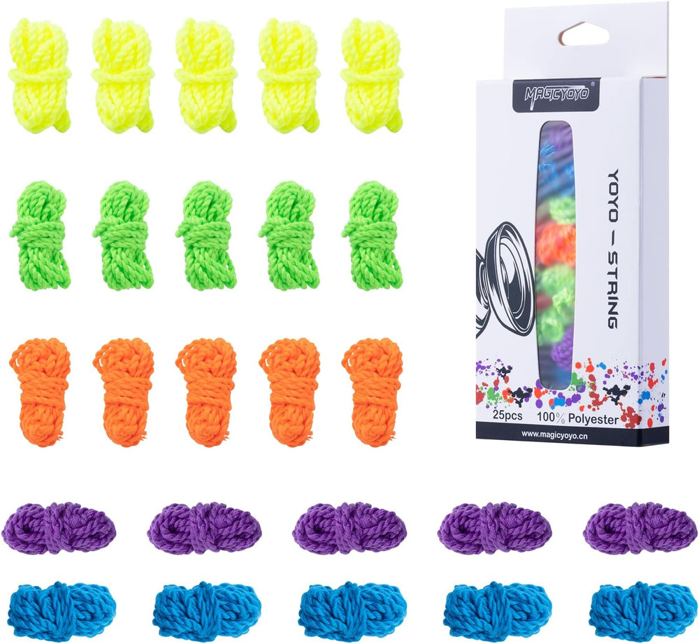 25 Pack Yoyo Strings - Professional Polyester Replacement Yoyo Strings for Respo