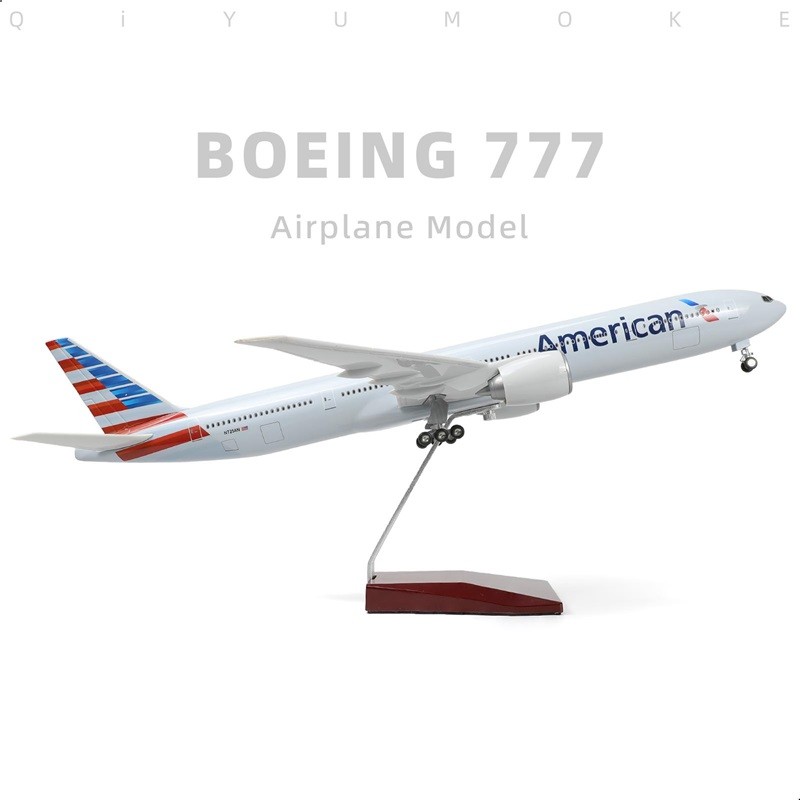 Boeing 777-300ER American Airlines 1/130 Scale Diecast Model Plane 47CM Display