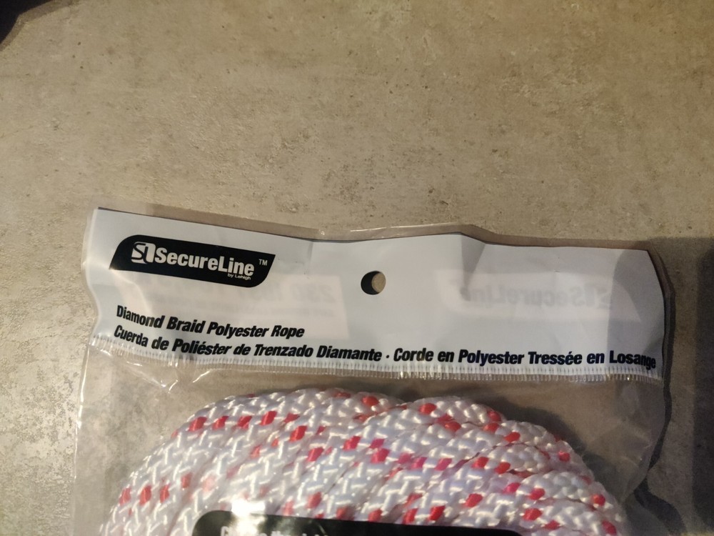 Secureline bylehigh diamond braid polyester 50ftx5/16in rope