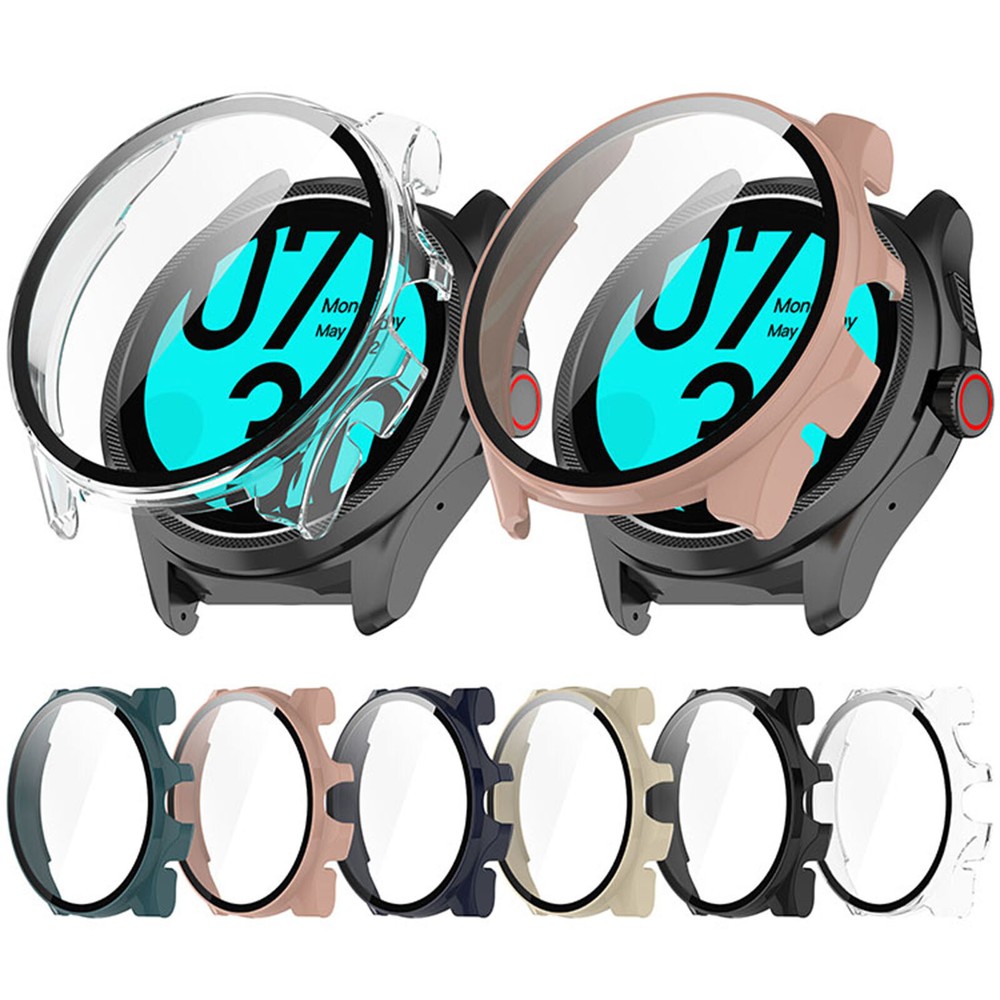 Screen Protector Case PC+ Tempered Film Protective Cover Shell for Ticwatch Pro5