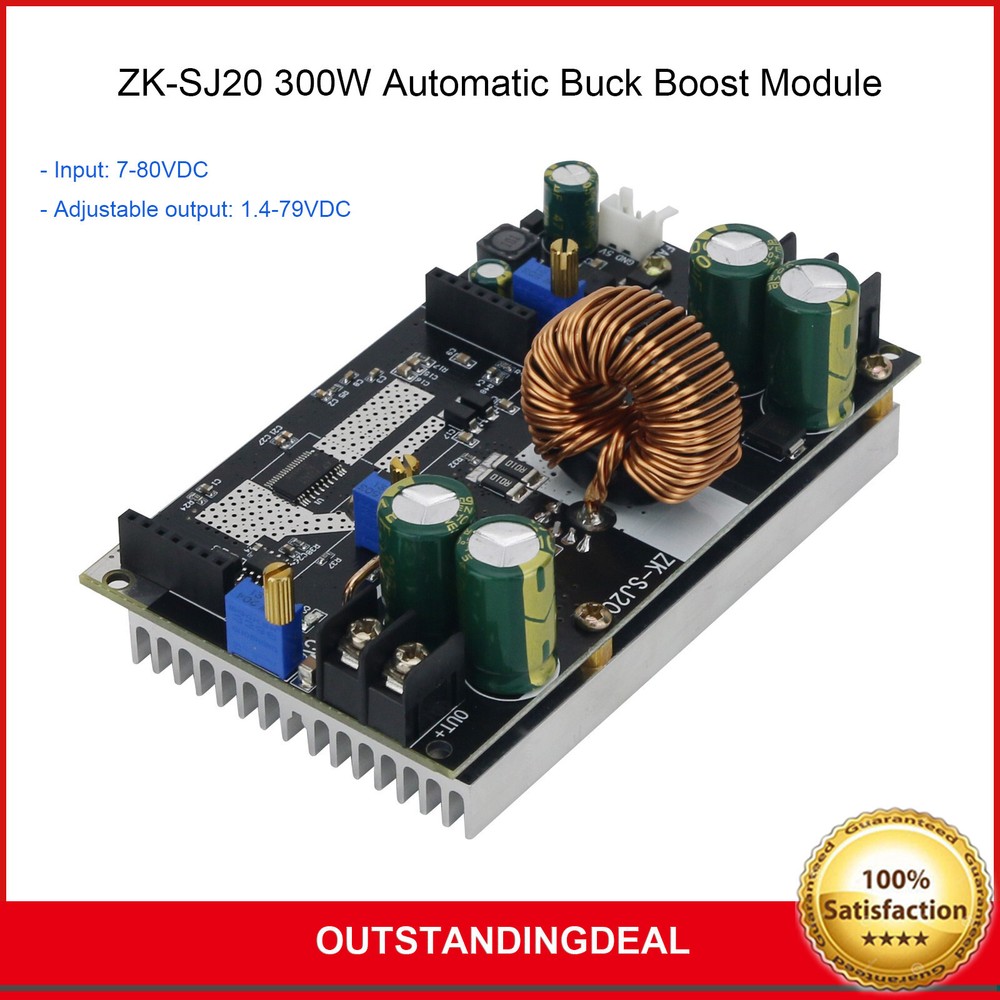 ZK-SJ20 300W Automatic Step up Module Step down Module for Solar Panel Charging