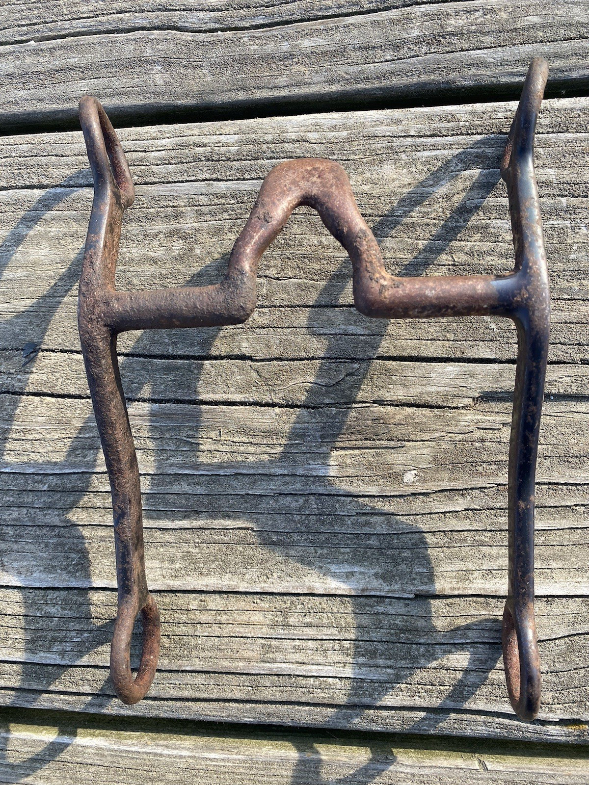 Used Schneiders black steel Western bit w/cathedral port mouth, spotted cheeks