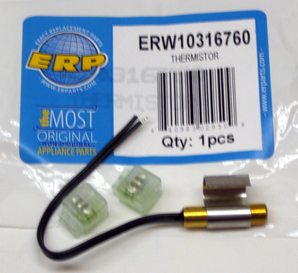 Whirlpool W10316760 Thermistor Kit 1/2" Plastic Temperature Sensor