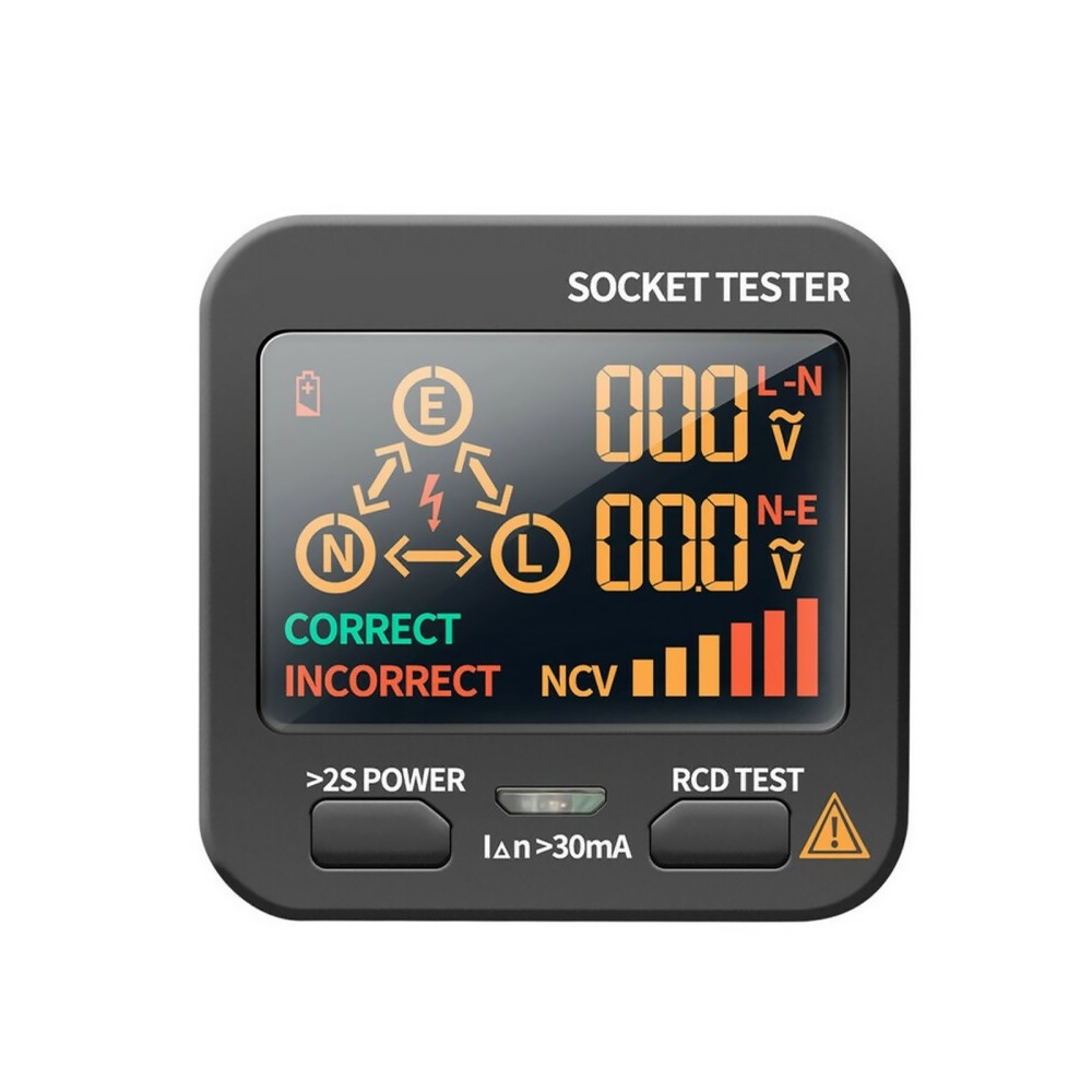 US Plug AC11 Socket Tester Digital Display Voltage Checker Detector Tool