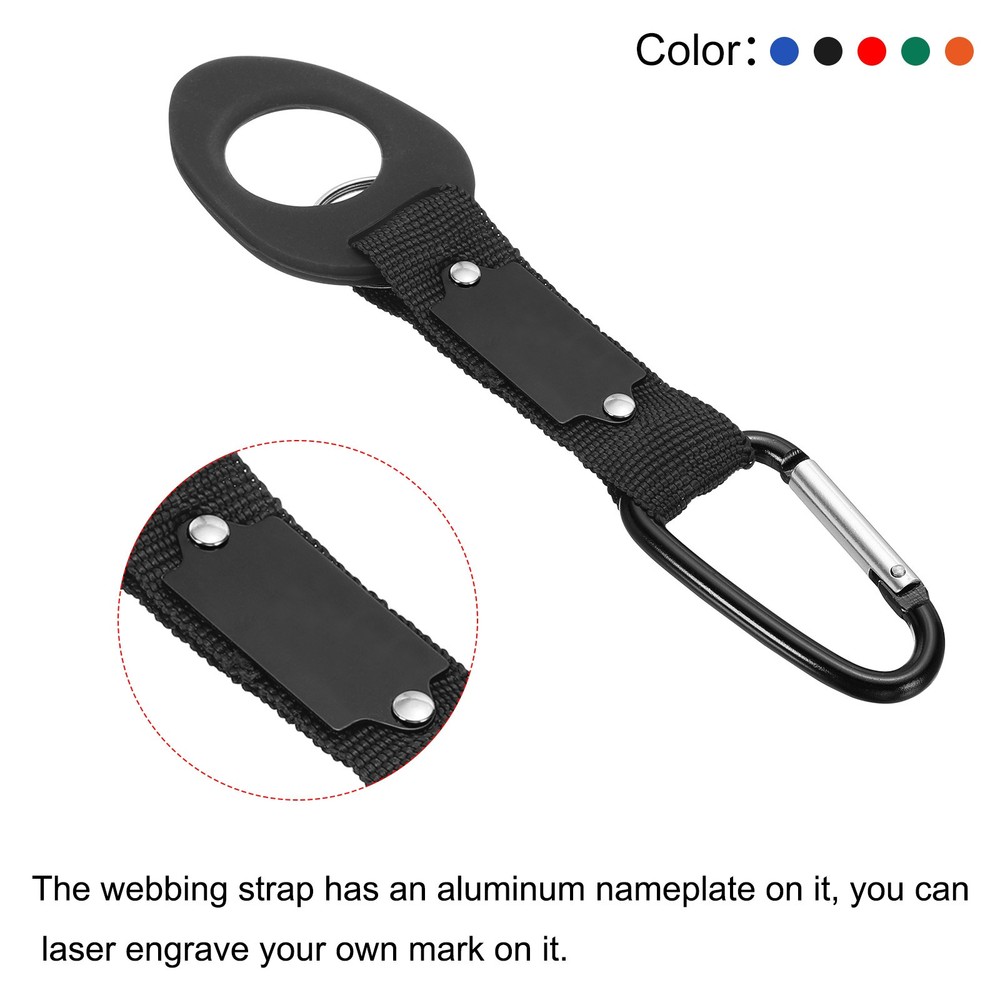 Hanging Bottle Buckle Clip with D-Hook Oring, Multi 5pcs