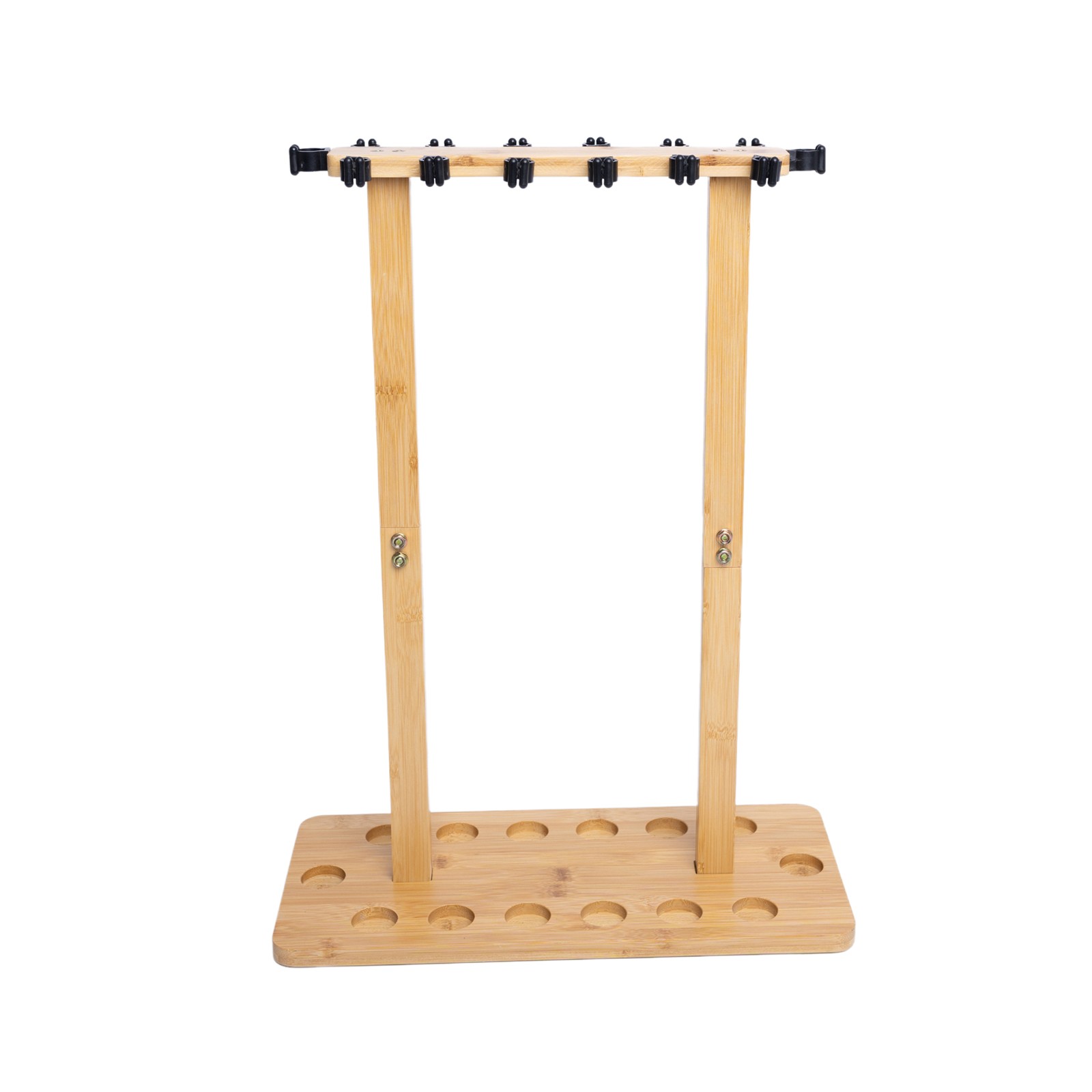 Fishing Rod Storage Racks, 100% Wood Floor Stand Fishing Pole Holders of 14 Rods
