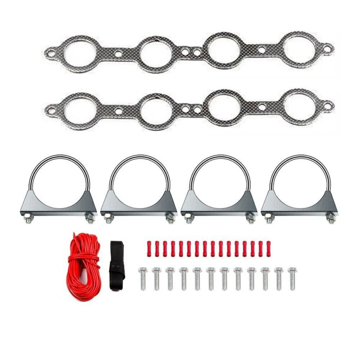 SS Polished Long Tube Exhaust Header+Y Pipe Fit 99-06 Chevy GMC GMT800 4.8 5.3