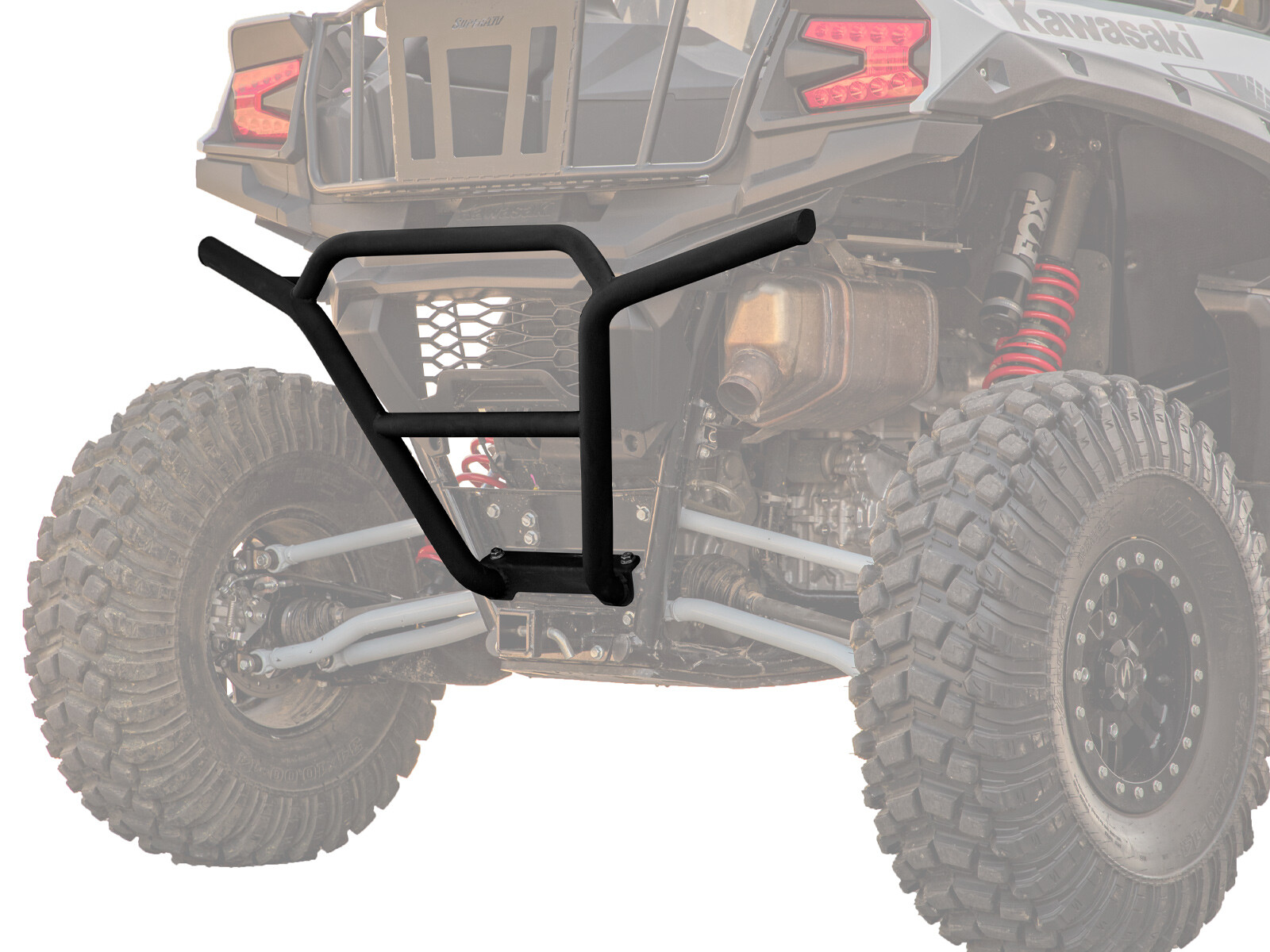 SuperATV Rear Bumper for Kawasaki Teryx KRX 1000 (2020+) - Wrinkle Black
