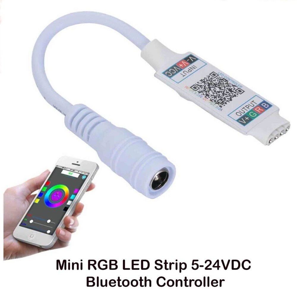 2X Mini Bluetooth RGB LED Strip Light Controller Wireless Smart Phone Control