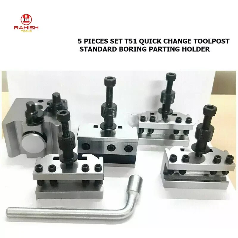 T51 Quick Change Toolpost Standard Boring Parting Holder 5 Pcs Set RAHISHTOOLS