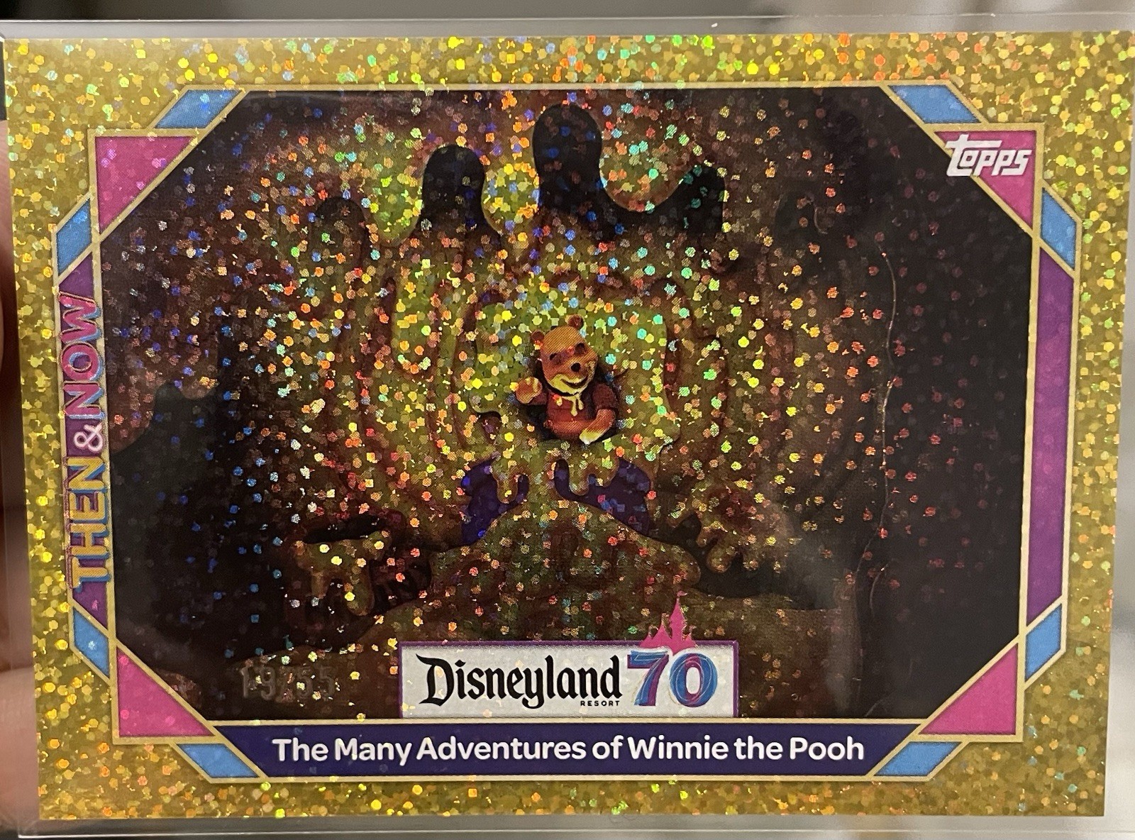 Winnie The Pooh- GOLD Card 2025 Topps Disneyland  70th Anniversary 19/55