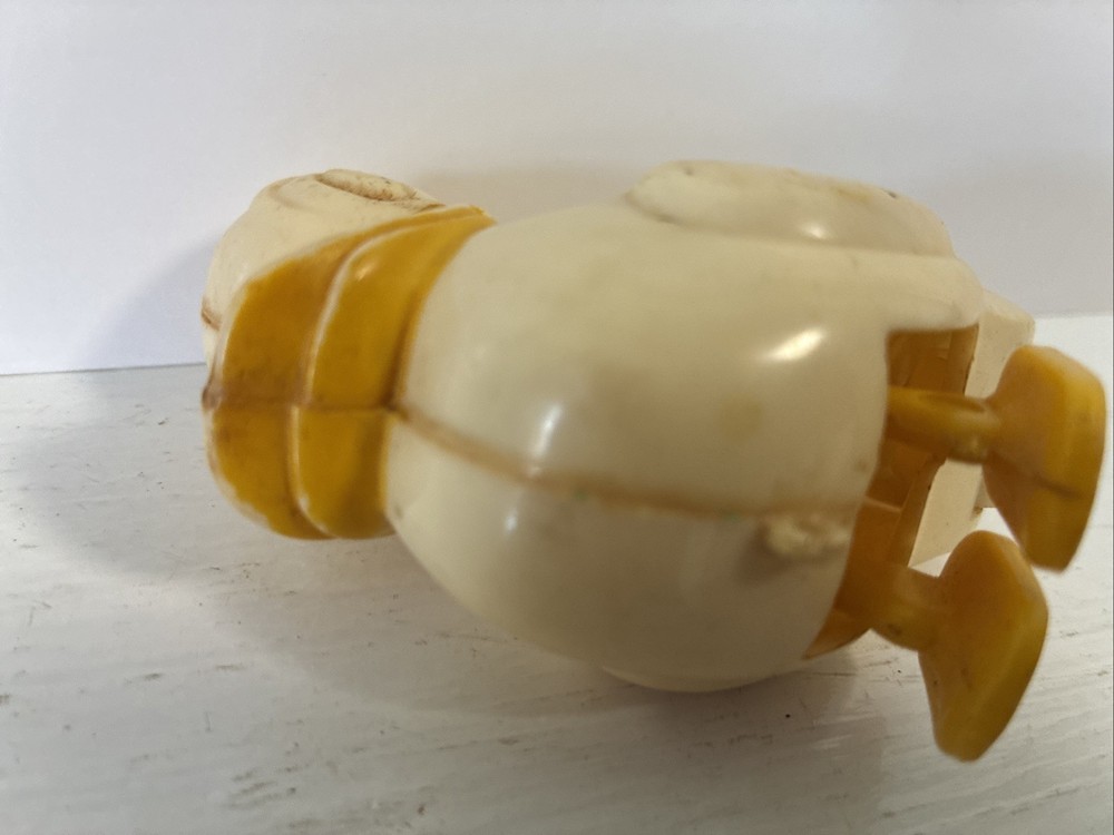 Antique Plastic Self Gravity Walking And Pull Toy Duck 1950's
