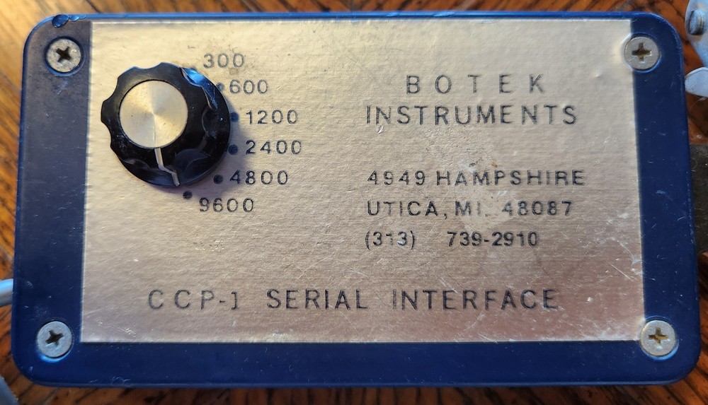 Rare Botek Industries CCP-1 Printer Cable for Tandy Color Computers