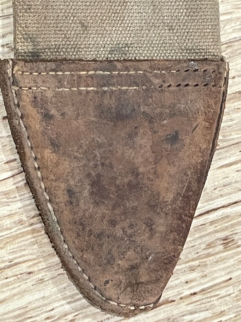 WWI M1917 Bolo Knife Scabbard US USGI sheath 1918 A-K-CO Canvas Leather R.H.S.