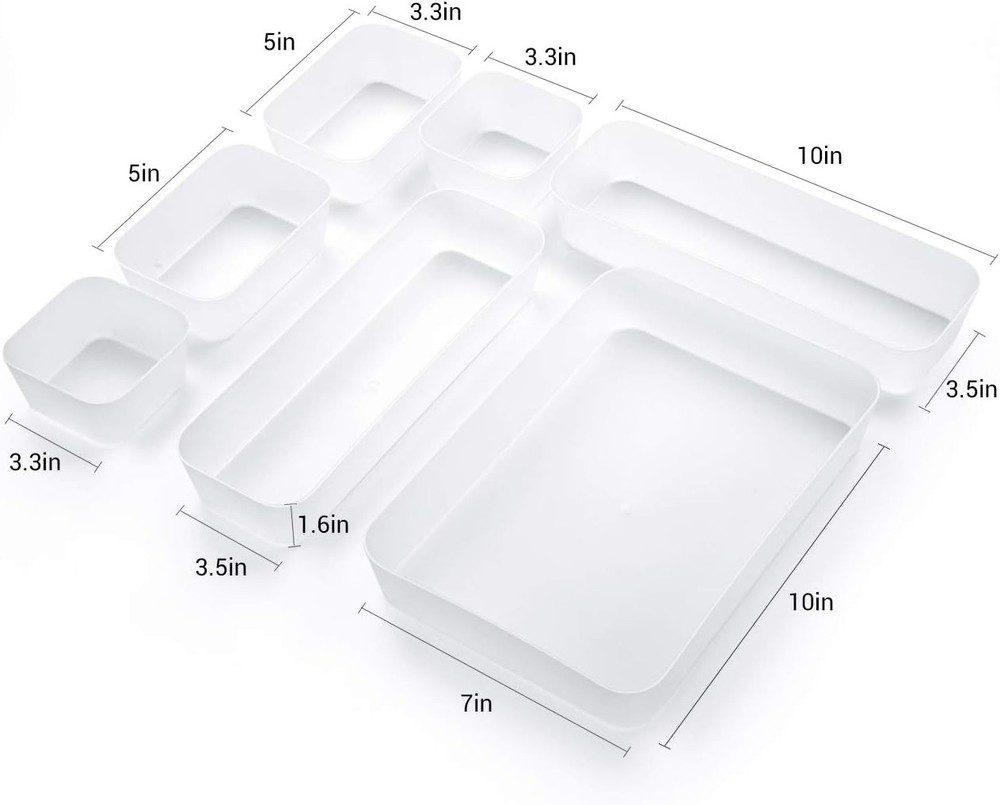 Mumba Drawer Organizer, Desktop Drawer Flateware Organizer Storage Multi-purpose