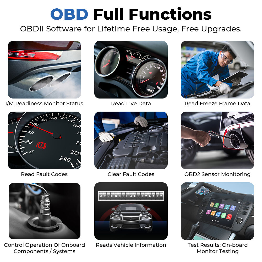 TOPDON Topscan OBD2 Scanner BT OBDII Full System Diagnostic Tool Active Test