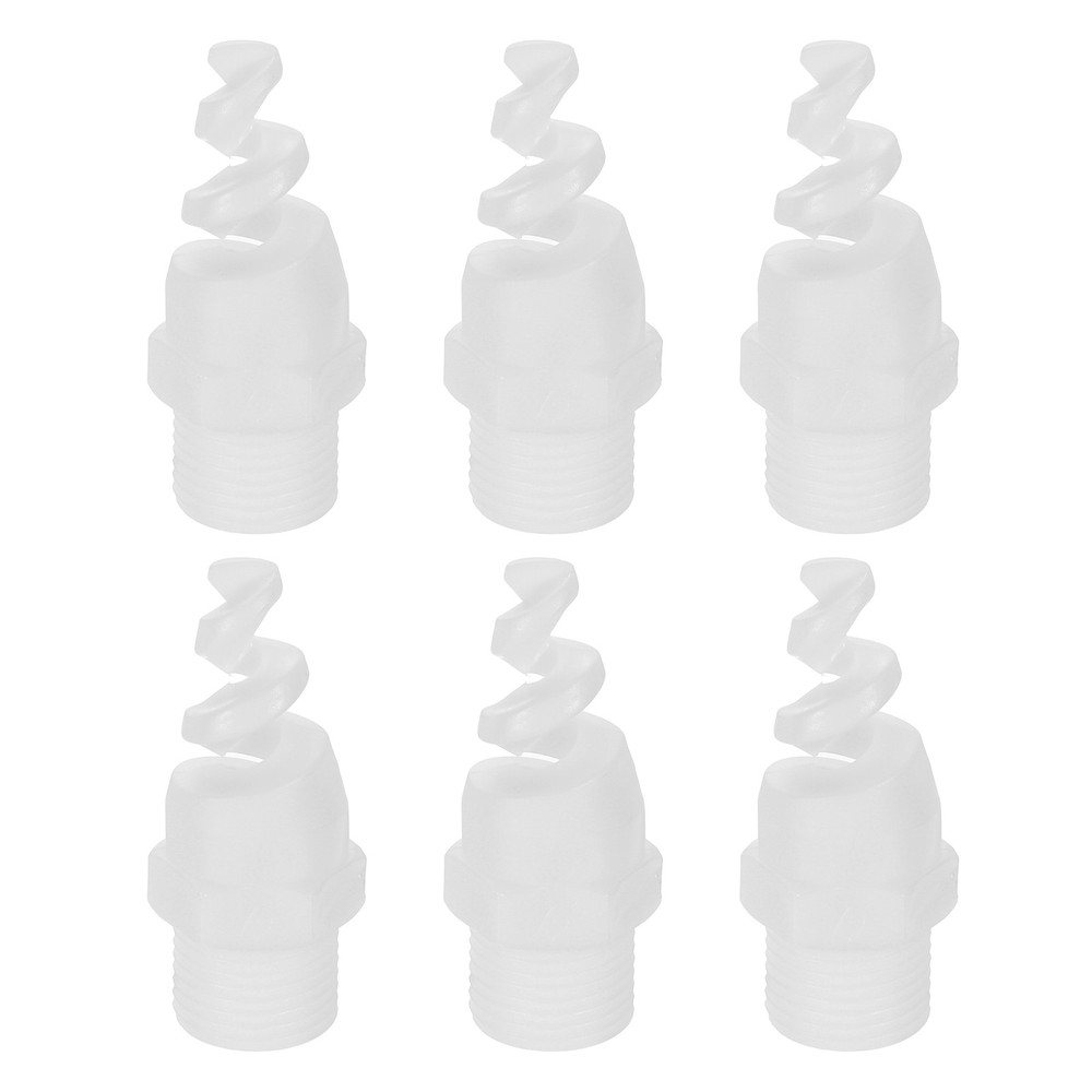 6Pcs 1/2" PP Car Nozzles, White